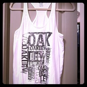 White Oakley racerback tank top - size M